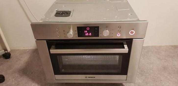 Mooie Bosch RVS inbouw oven met magnetron functie te koop., Witgoed en Apparatuur, Ovens, 45 tot 60 cm, Ophalen