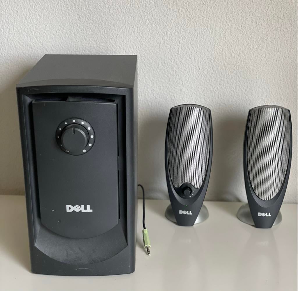 Dell 2.1 Luidsprekerset met Subwoofer voor PC, Computers en Software, Pc speakers, Ophalen of Verzenden, Gebruikt, Audiokanaal 2.1