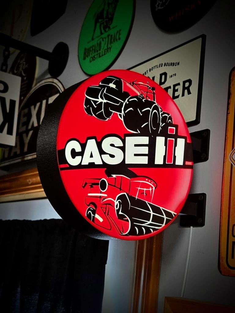 Case IH Lichtbak Reclamebord - Tractor Logo, Verzamelen, Ophalen of Verzenden, Zo goed als nieuw, Lichtbak of (neon) lamp