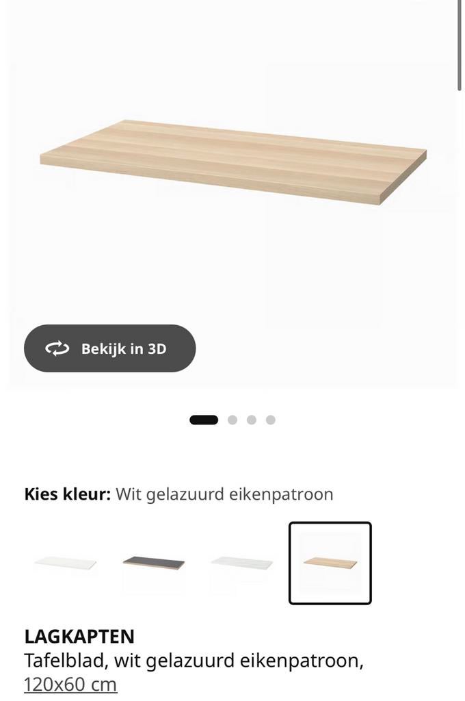 Lagkapten bureaublad hout ikea, Ophalen of Verzenden, Zo goed als nieuw