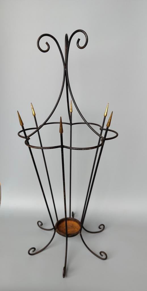 Hollywood Regency paraplubak paraplu stanaard  Maison Jansen, Huis en Inrichting, Woonaccessoires | Paraplubakken, Verzenden, Metaal