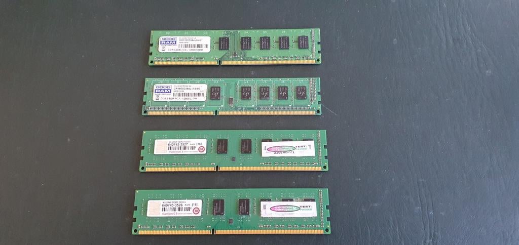 4x 4GB DDR3 RAM Geheugenmodules (Totaal 16GB), Computers en Software, RAM geheugen, Gebruikt, 1333 MHz, Verzenden, DDR3