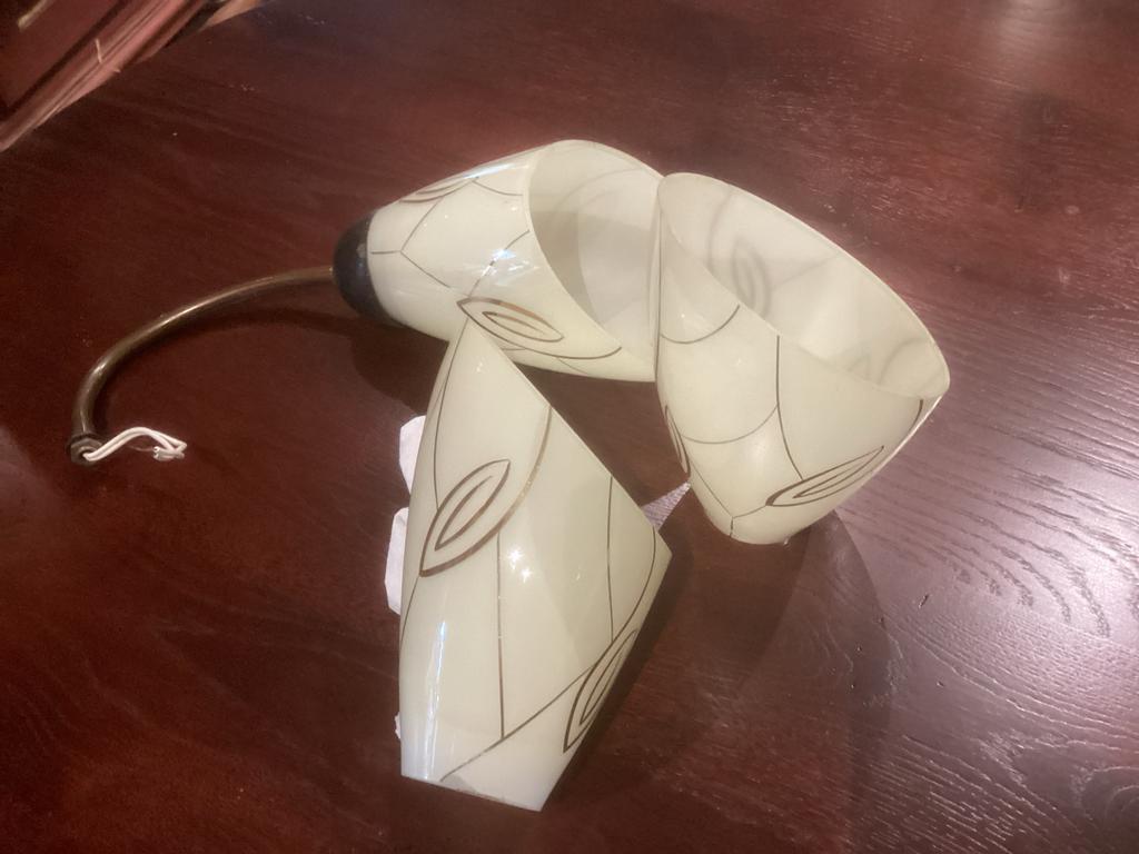 Vintage lampenkapjes - prijs pér stuk, Huis en Inrichting, Lampen | Lampenkappen, Gebruikt, Ophalen of Verzenden, Crème, Overige vormen