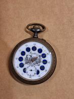 Antiek Zakhorloge Treinmotief - Regulateur, Antiek en Kunst, Antiek | Klokken, Ophalen of Verzenden