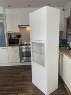 Mooie besta kast met vitrinedeur. 193H60B41D. ZGAN, Ophalen, Zo goed als nieuw