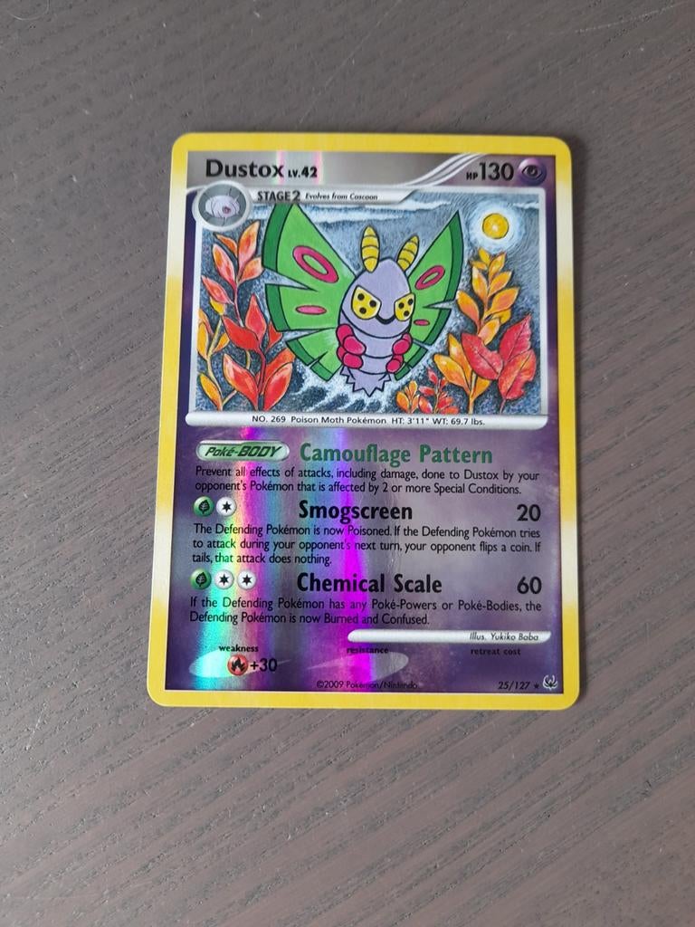 2009 platinum 25/127 dustox reverse, Ophalen of Verzenden, Gebruikt, Losse kaart, Foil