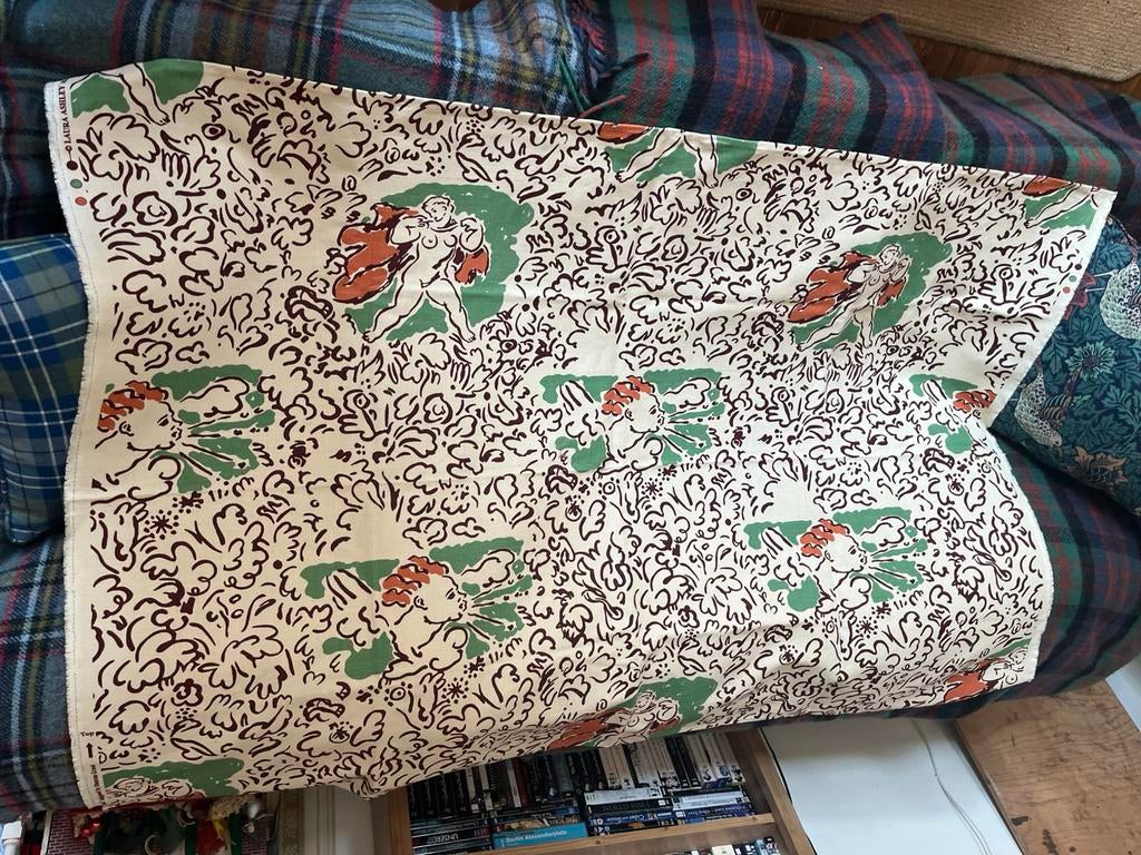 Lap stof restant Duncan Grant reprint, Hobby en Vrije tijd, Stoffen en Lappen, Ophalen of Verzenden, Zo goed als nieuw, Katoen