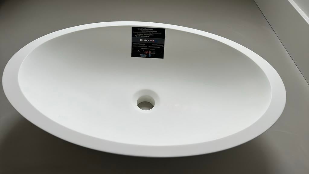 Riho Avella Oval Solid Surface waskom nieuw, Ophalen, Nieuw, Steen, Wastafel