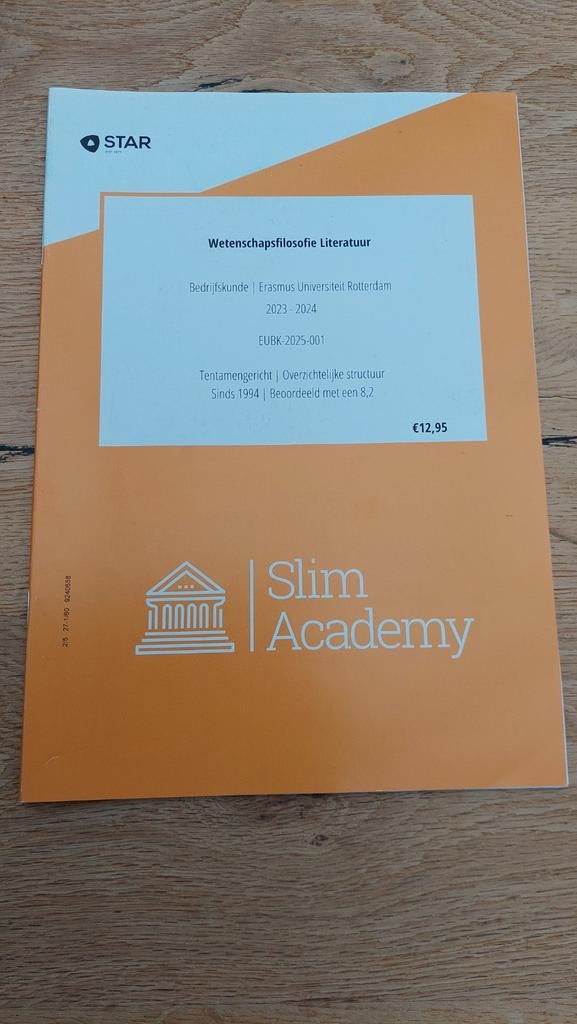 Slim Academy Wetenschapsfilosofie Literatuur, Gelezen, Ophalen of Verzenden, WO, Gamma