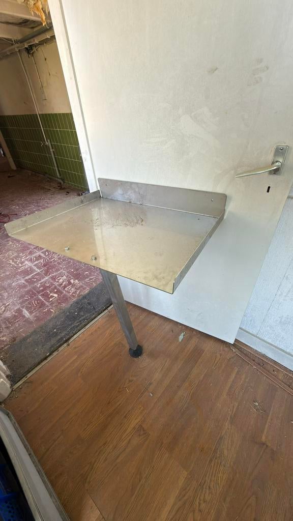 2x rvs werkbank / wandtafel, Huis en Inrichting, Ophalen, 50 tot 100 cm, Zo goed als nieuw, Minder dan 50 cm
