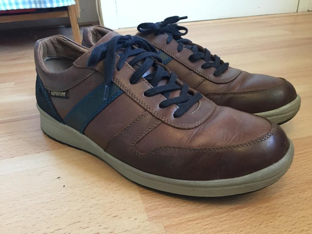 Ergonomische Mephisto heren wandelschoenen leren 43.5 maat, Bruin, M, Ophalen of Verzenden, Zo goed als nieuw