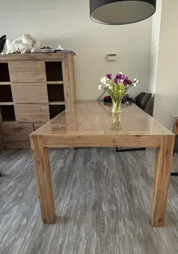 1 kast, 1 dressoir 1 grote tafel 2 kleine bijzet tafeltjes, Ophalen, 200 cm of meer, Zo goed als nieuw, Vijf personen of meer