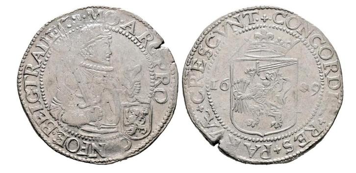 Utrecht Rijksdaalder zilver 1609, Postzegels en Munten, Munten | Nederland, Losse munt, 2½ gulden, Vóór koninkrijk, Zilver, Ophalen of Verzenden