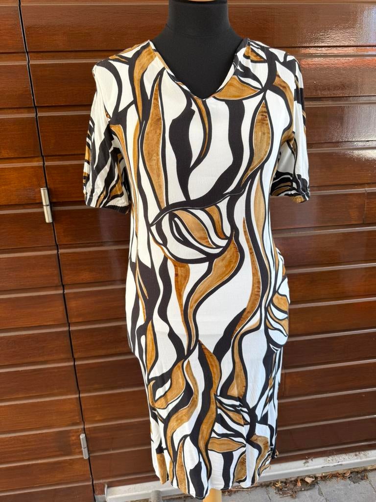 Zomerjurk maat L, Kleding | Dames, Jurken, Verzenden, Zo goed als nieuw, Maat 38/40 (M), Onder de knie