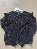 WE blouse maat 170 / 176 zwart, zilver, WE, Meisje, Overhemd of Blouse, Ophalen of Verzenden