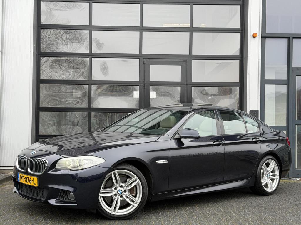 BMW 5-serie 535i High Executive 306PK+ M-Sport / PANO / LEDE, Euro 5, Gebruikt, Beige, Blauw