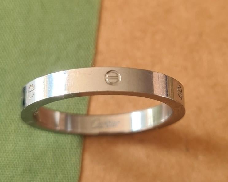 Cartier Love Ring - Zilverkleurig, Sieraden, Tassen en Uiterlijk, 18 tot 19, Gebruikt, Ophalen of Verzenden, Dame of Heer