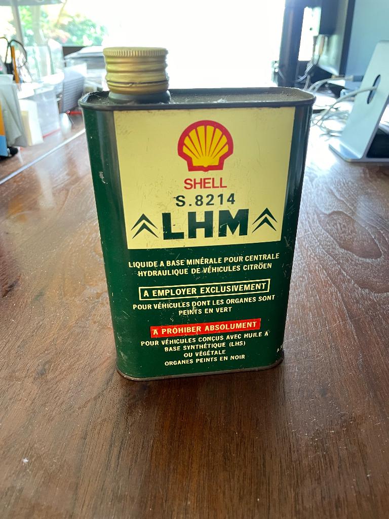 Vintage olieblik Shell LHM S 8214 voor Citroen, Ophalen of Verzenden