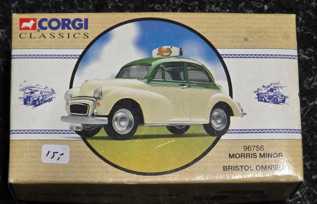 Corgi Toys 1:43 Morris Minor Bristol Omnibus Modelauto MIB!, Ophalen of Verzenden, Auto, Corgi
