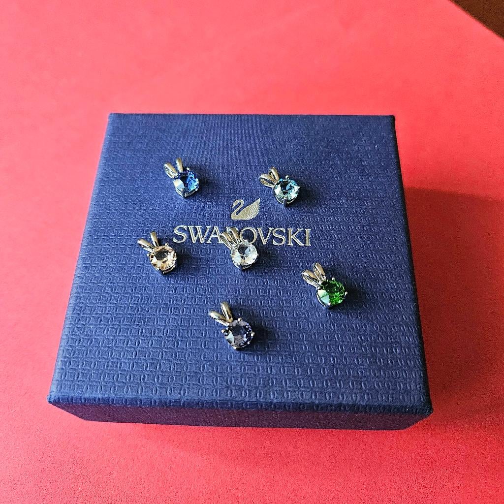 Set van 6 x SWAROVSKI hangers met kristal voor ketting, Sieraden, Tassen en Uiterlijk, Kettinghangers, Met edelsteen, Nieuw, Ophalen of Verzenden