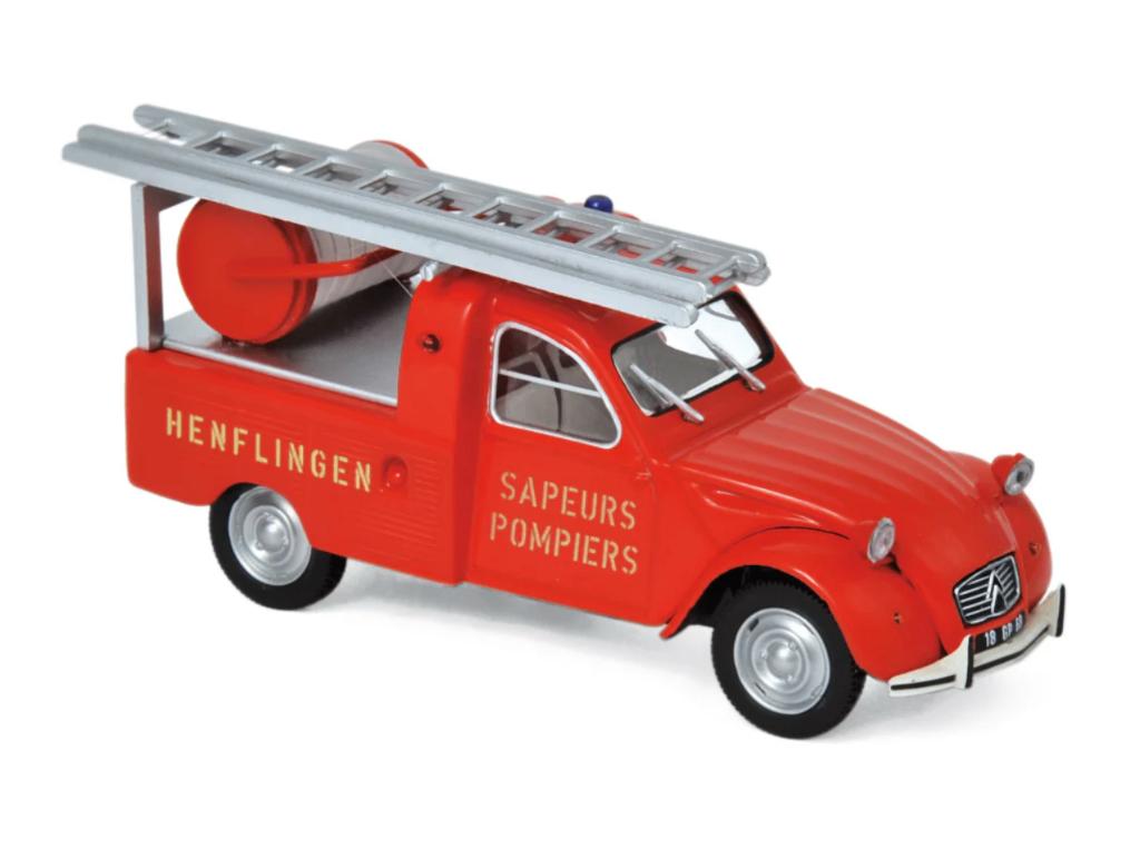 Citroen 2CV Brandweer ladder Pick up 1963 NOREV 156076, Verzenden, Nieuw, Auto, Norev