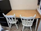 Tafel en stoelen, Ophalen of Verzenden, Gebruikt, 4 tot 6 stoelen