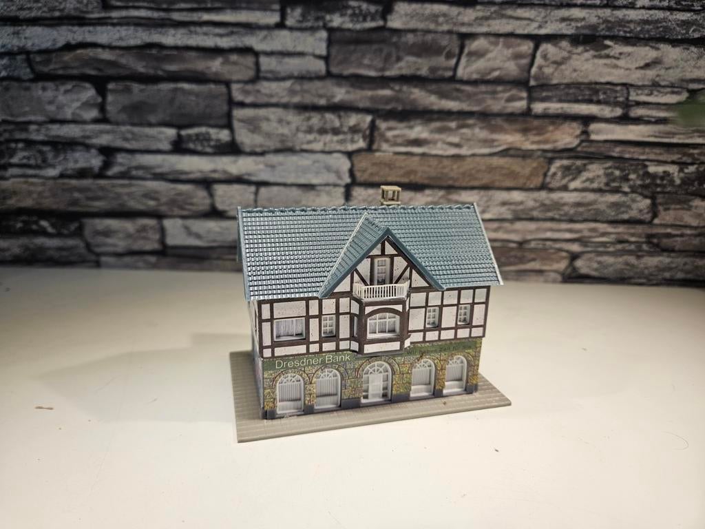 Vakwerkhuis dresdner bank N spoor modeltrein 1:160, Overige merken, Gebruikt, Gelijkstroom of Wisselstroom, Brug, Tunnel of Gebouw