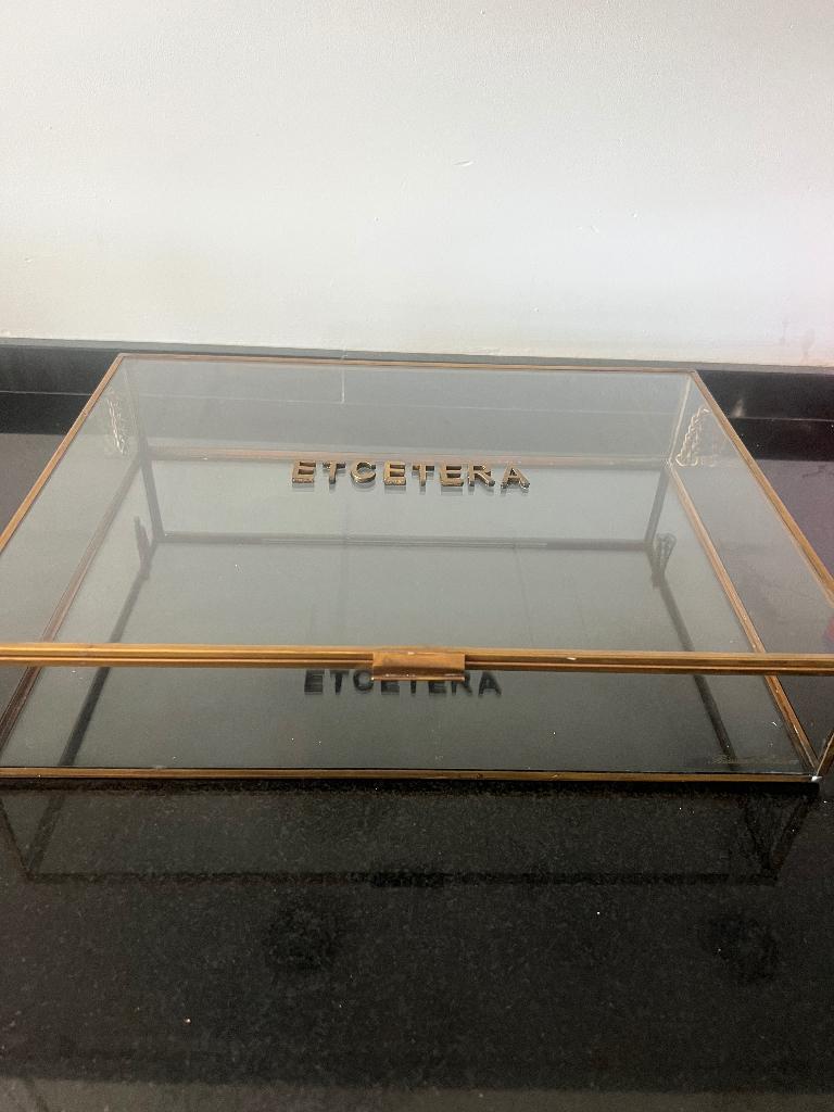 Als nieuw French glazen box Riviera maison, Ophalen of Verzenden, Zo goed als nieuw