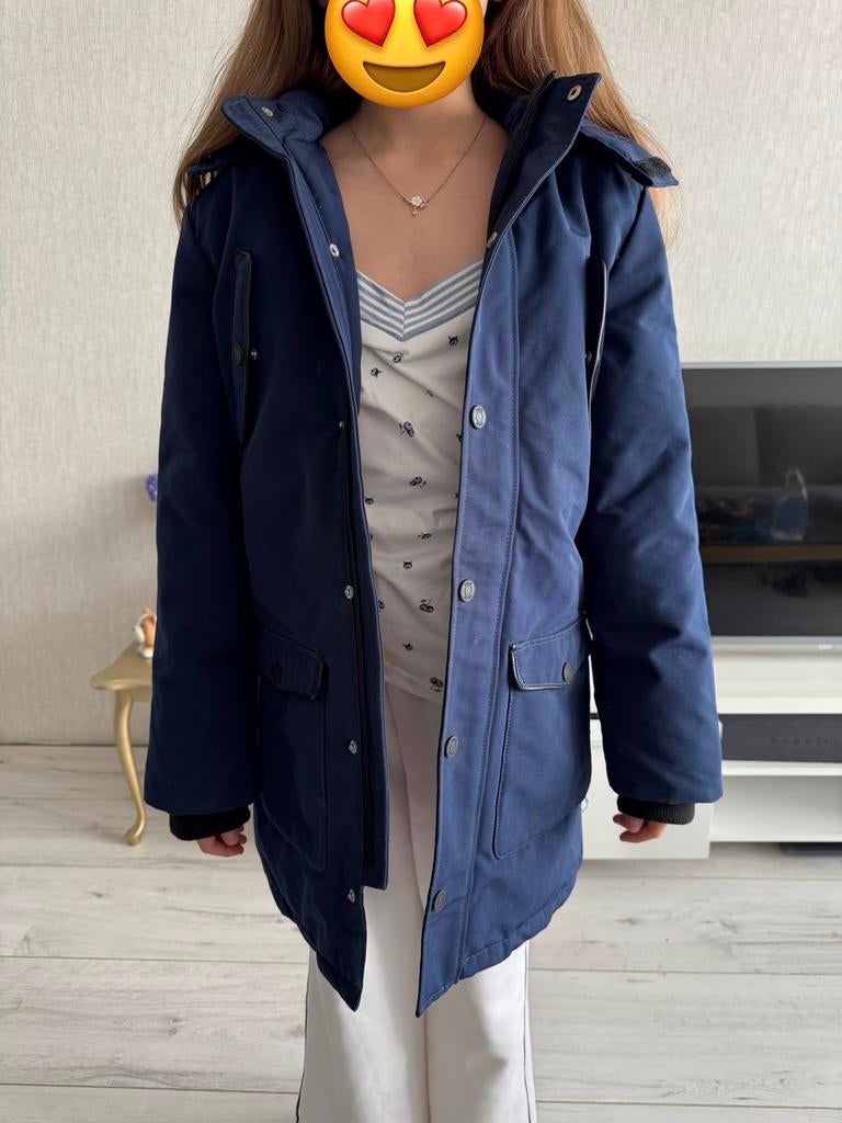 Guess Kinderparka - Blauw met lichte beschadigingen, Kinderen en Baby's, Kinderkleding | Overige, Ophalen of Verzenden, Gebruikt