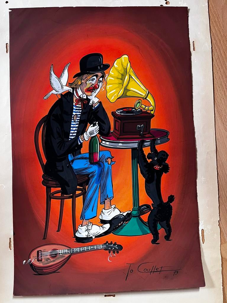 Claude (TO) Coullet Goauche, Antiek en Kunst, Kunst | Schilderijen | Modern, Ophalen of Verzenden