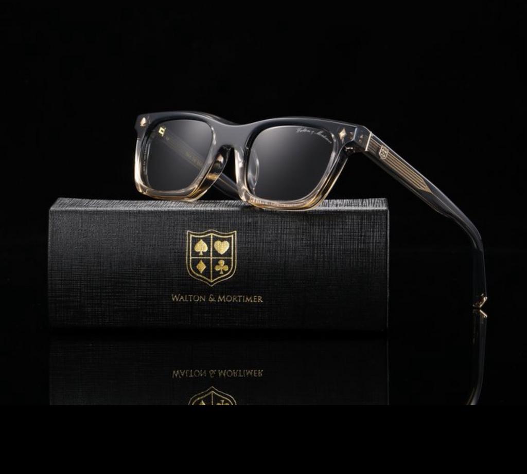 Walton & Mortimer “Inferno” Transparant-Grijze Zonnebril, Overige merken, Zonnebril, Nieuw, Ophalen of Verzenden