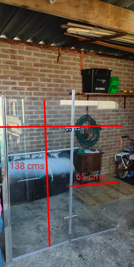 Badkuip met douchescherm - 170x73 cm, Ophalen of Verzenden, Gebruikt, Glas, Bad