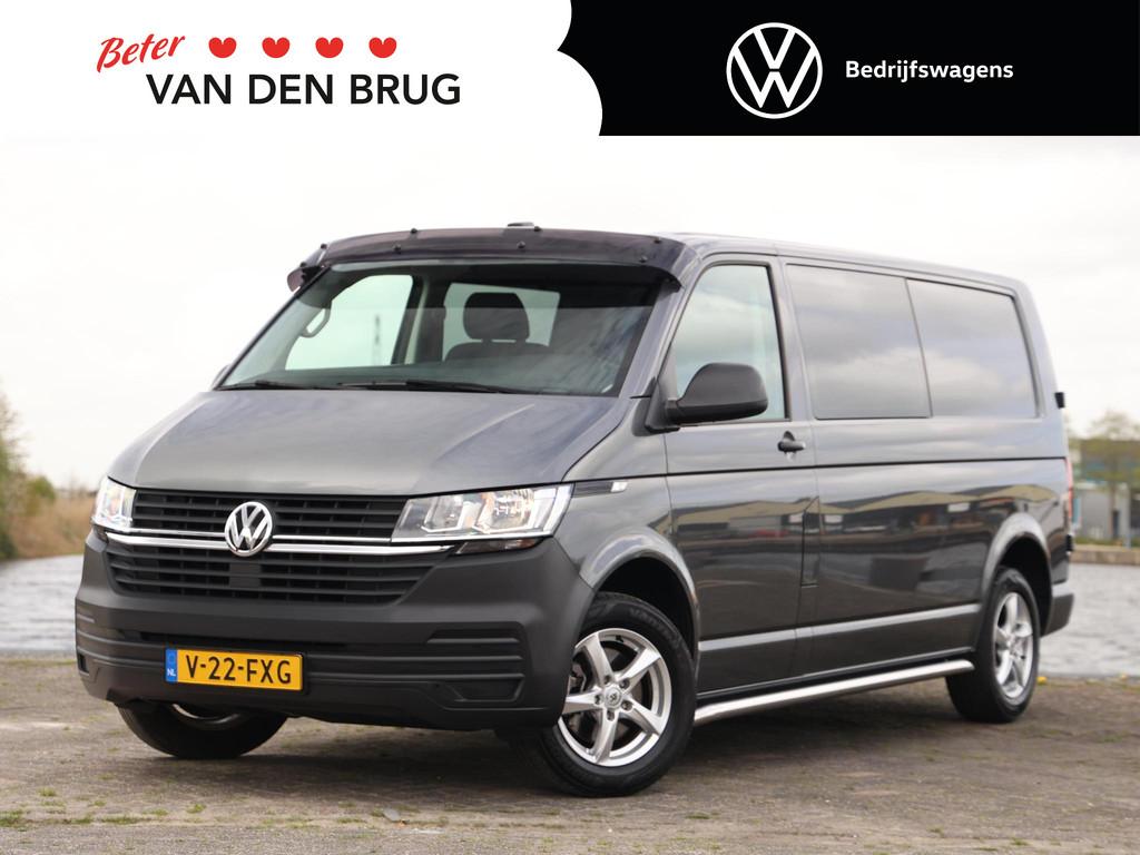 Volkswagen Transporter 2.0 TDI 110PK L2 Dubbele cabine | Nav, Auto's, Voorwielaandrijving, Stof, Gebruikt, 4 cilinders