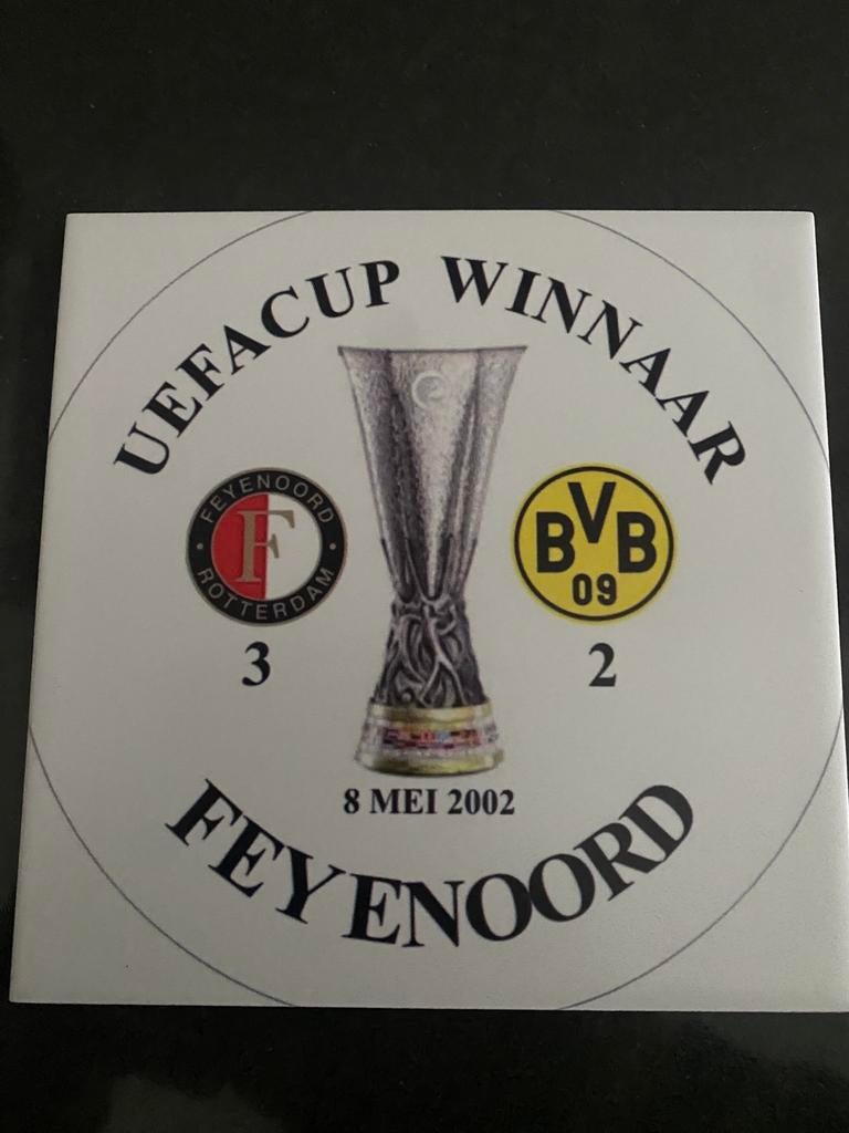 Tegel Finale uefacup Feyenoord, Verzenden, Zo goed als nieuw, Feyenoord
