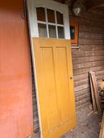 Hardhouten deur uit 1900, Doe-het-zelf en Verbouw, Deuren en Horren, Ophalen, Gebruikt, 80 tot 100 cm, 215 cm of meer