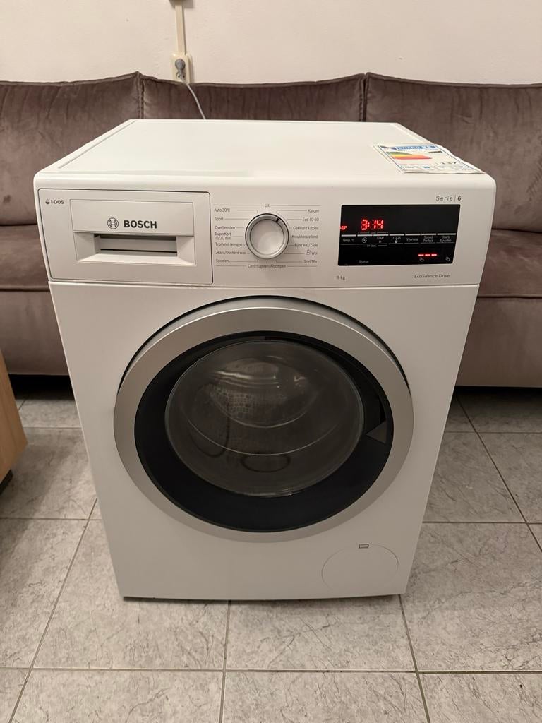 Bosch Wasmachine 8kg 1400 toeren i-DOS EcoSilenc, Ophalen of Verzenden, Zo goed als nieuw, Voorlader, 85 tot 90 cm