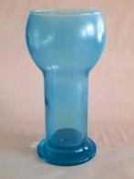 Vintage blauw Hyacintenglas – Bollenvaas – Mid Century, Ophalen, Gebruikt, Blauw, Glas