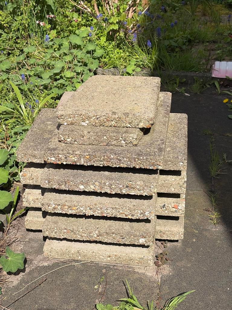 Betontegels 40x60, Tuin en Terras, Tegels en Klinkers, Ophalen, Gebruikt, Minder dan 5 m², Beton