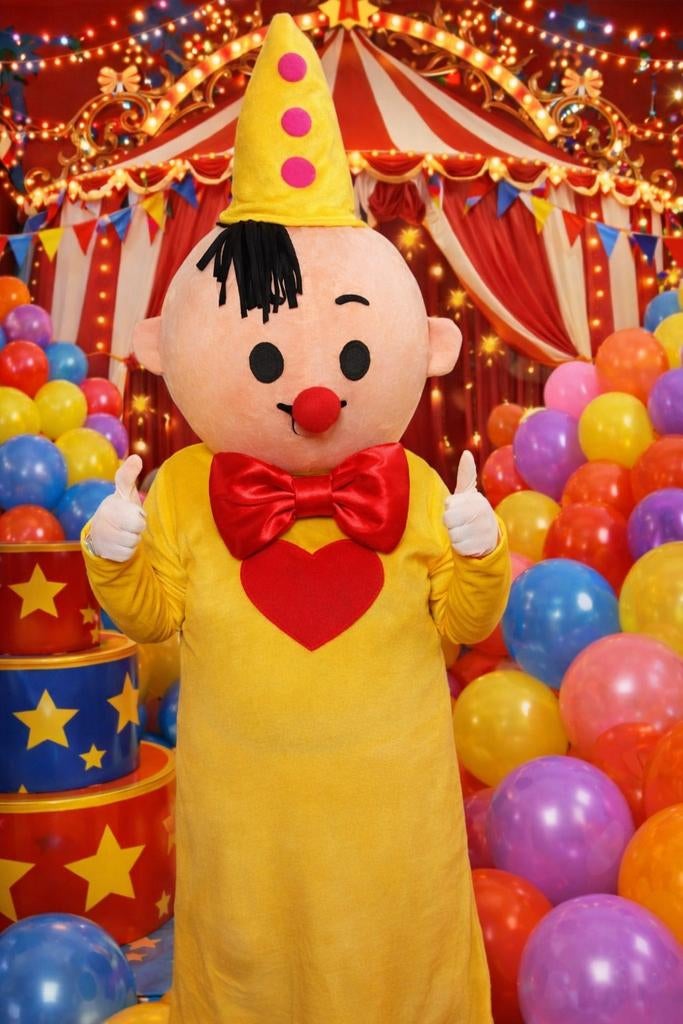 Mascotte  met begeleider, Ophalen