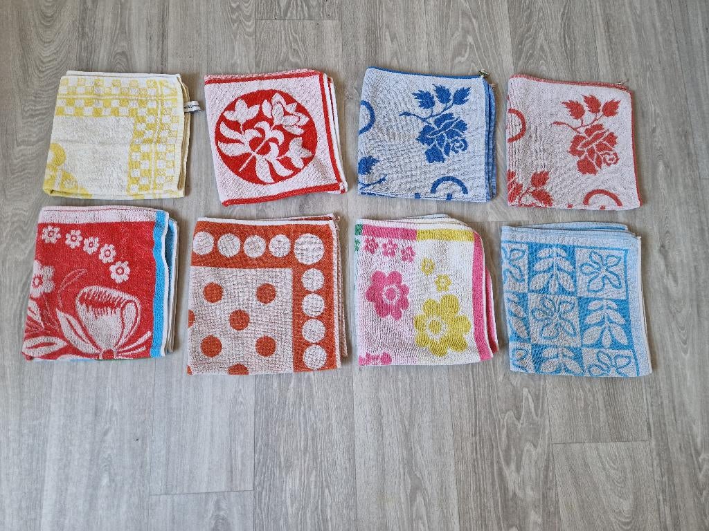 6 vintage keukenhanddoeken, Ophalen of Verzenden, Zo goed als nieuw