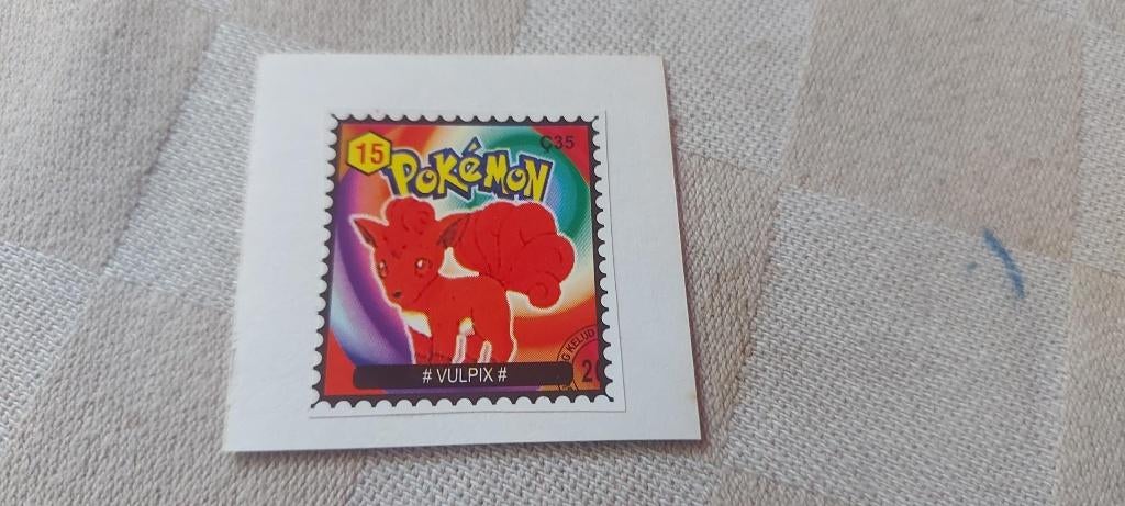 pokemon postzegel zeldzaam gelimiteerd Vulpix fraai, Hobby en Vrije tijd, Verzamelkaartspellen | Pokémon, Nieuw, Overige typen