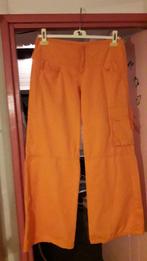 Oranje broek hele wijde pijp. Katoen. Maat zie omschrijving, Kleding | Dames, Maat 38/40 (M), Oranje, Ophalen of Verzenden, Zo goed als nieuw