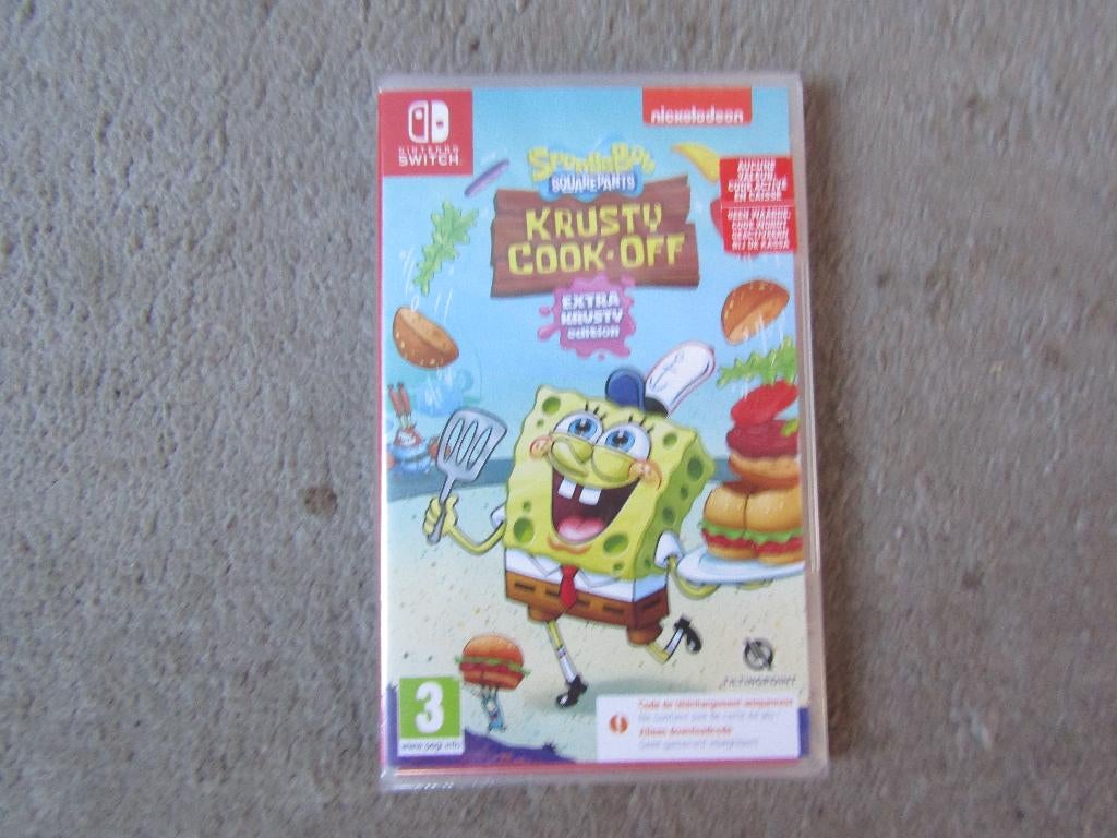 Switchspel: Spongebob - Krusty cook-off GESEALD, Spelcomputers en Games, Games | Nintendo Switch, Nieuw, Puzzel en Educatief, 1 speler