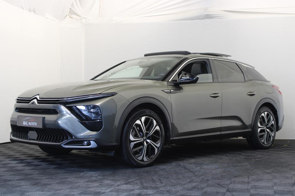 Citroën C5 X 1.6 Plug-in Hybrid 225 Shine |Pano|Stoel/stuur, Auto's, Citroën, 1350 kg, Gebruikt, 4 cilinders, Leder en Stof