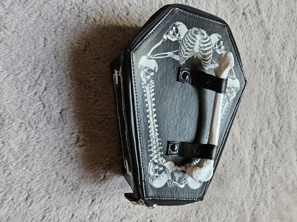 Doodskist tasje van Kreepsville 666, Ophalen of Verzenden, Nieuw, Zwart, Overige merken