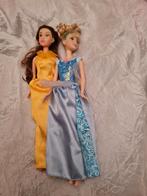 2 Disney Prinsessen Barbie Poppen - Nieuwstaat, Ophalen of Verzenden, Zo goed als nieuw, Barbie