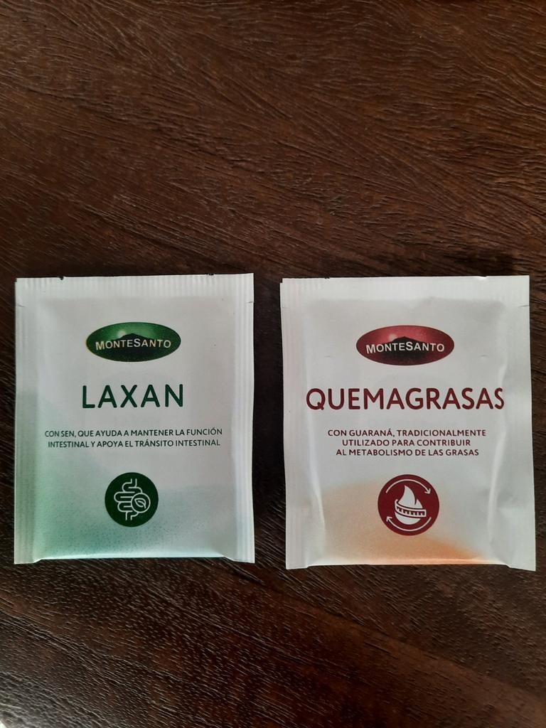 2 theezakjes Montesanto, Hobby en Vrije tijd, Theezakjes, Ophalen of Verzenden, Theezakje(s)