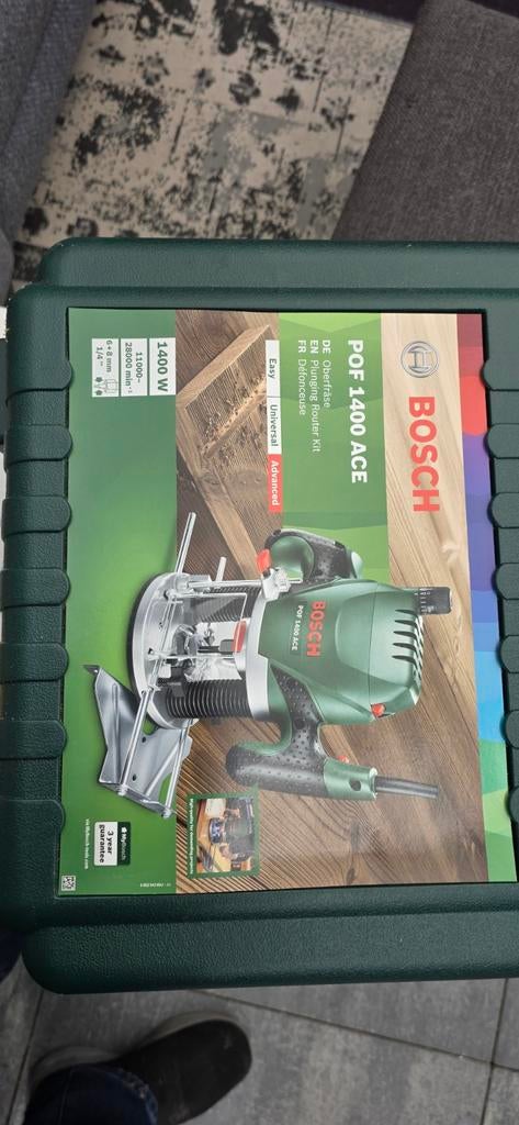 Bosch POF 1400 ACE bovenfrees, Doe-het-zelf en Verbouw, Gereedschap | Freesmachines, Ophalen, Elektrisch, Bovenfrees
