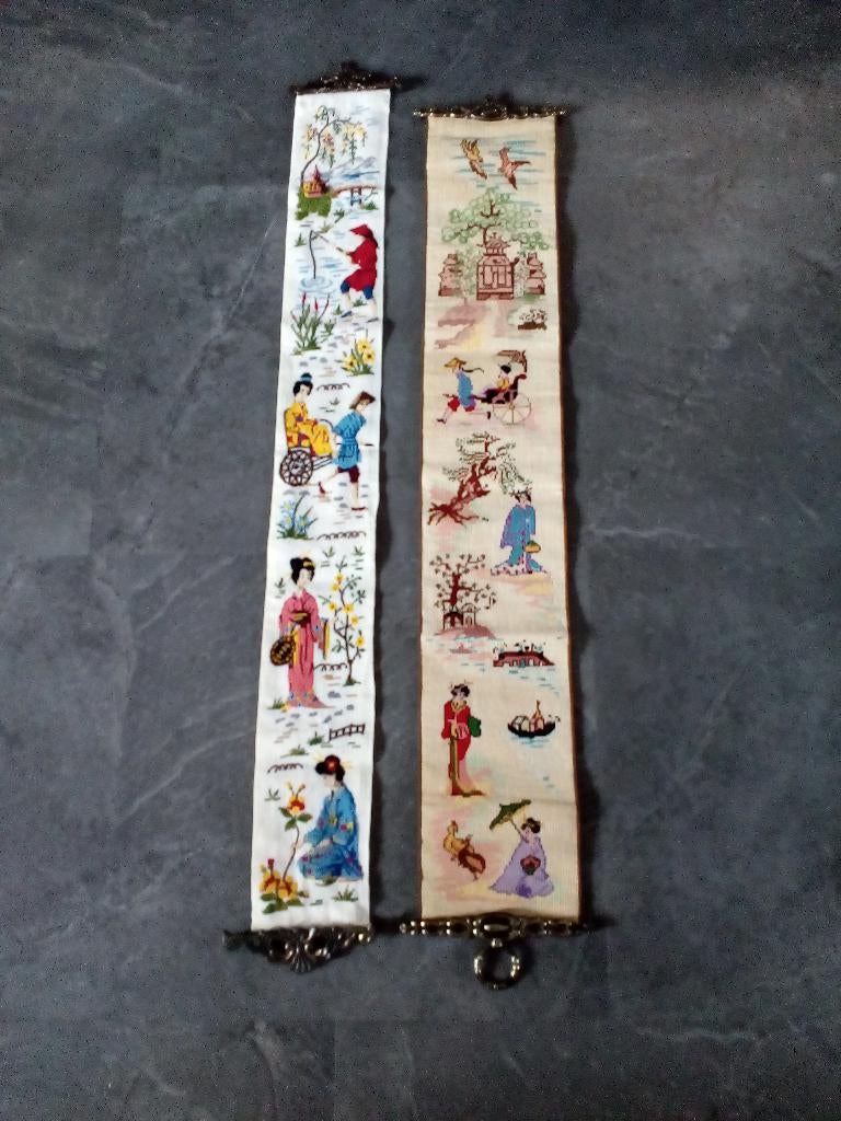 Vintage schellekoorden. O.a.Japanse geisha's Pr.p/stuk, Antiek en Kunst, Curiosa en Brocante, Ophalen of Verzenden