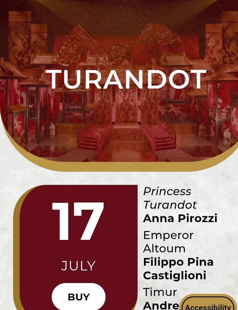 Tickets opera Turandot, Tickets en Kaartjes, Twee personen
